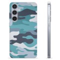 Samsung Galaxy S24+ TPU Cover - Blå Camouflage