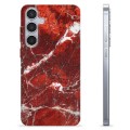 Samsung Galaxy S24+ TPU Cover - Rød Marmor