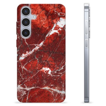 Samsung Galaxy S24+ TPU Cover - Rød Marmor
