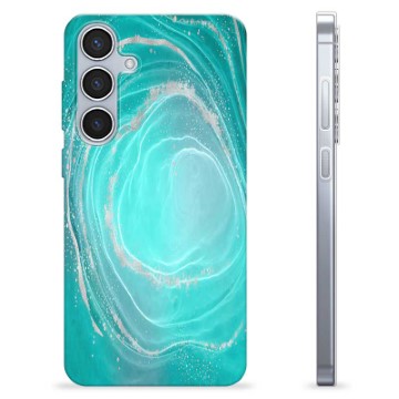 Samsung Galaxy S24+ TPU Cover - Turkis Swirl