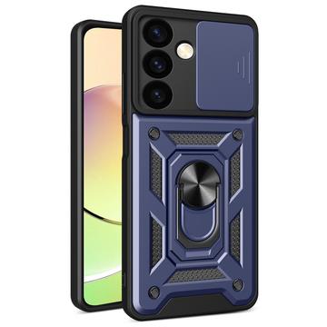 Samsung Galaxy S24 Roterende Ring Hybrid Cover med Kameraskjold - Blå