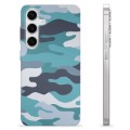 Samsung Galaxy S24 TPU Cover - Blå Camouflage