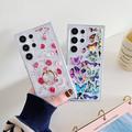 Samsung Galaxy S24 Ultra Butterfly TPU-etui med ringholder - sort