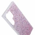 Samsung Galaxy S24 Ultra Glitter Flakes TPU Cover - Pink