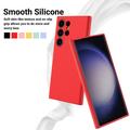 Samsung Galaxy S24 Ultra Liquid Silikone Cover med Strop - Rød