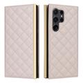 Samsung Galaxy S24 Ultra Luksus Vatteret Pung - Beige