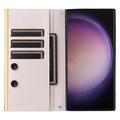 Samsung Galaxy S24 Ultra Luksus Vatteret Pung - Beige