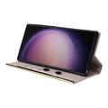 Samsung Galaxy S24 Ultra Luksus Vatteret Pung - Beige