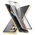Samsung Galaxy S24 Ultra Magnetisk Cover med Hærdet Glas - Guld