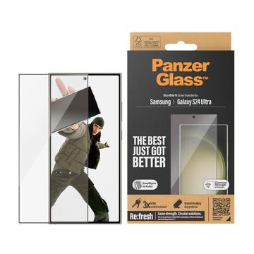 Samsung Galaxy S24 Ultra PanzerGlass Ultra-Wide Fit EasyAligner Hærdet Glas - Sort Kant
