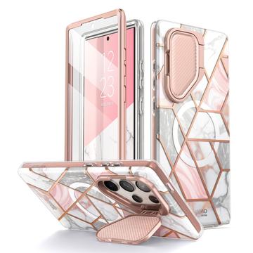 Samsung Galaxy S24 Ultra Supcase Cosmo Mag Hybrid-etui - Pink Marble
