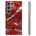 Samsung Galaxy S24 Ultra TPU Cover - Rød Marmor