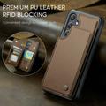 Samsung Galaxy S24+ Caseme C22 Cover med RFID-kortpung - Brun
