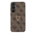 Samsung Galaxy S24+ Guess 4G Grip Stand Triangle Logo Etui - Brun