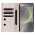 Samsung Galaxy S24+ Luksus Vatteret Pung - Beige