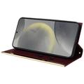 Samsung Galaxy S24+ Luksus Vatteret Pung - Vinrød
