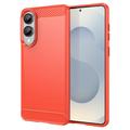 Samsung Galaxy S25 Edge Børstet TPU Cover - Karbonfiber