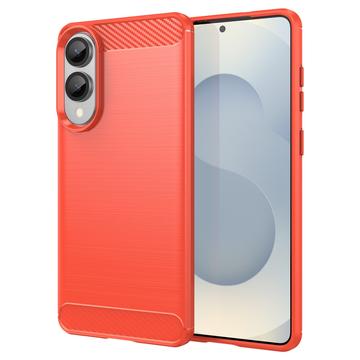 Samsung Galaxy S25 Edge Børstet TPU Cover - Karbonfiber