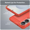 Samsung Galaxy S25 Edge Børstet TPU Cover - Karbonfiber