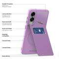 Samsung Galaxy S25 Edge Dux Ducis Rafi II Magnetisk cover med kickstand og kortholdere - Lilla