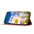 Samsung Galaxy S25 Edge Blomstret pung etui med kortholdere