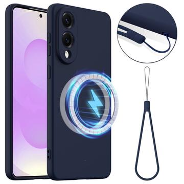 Samsung Galaxy S25 Edge Liquid Silikone Cover - MagSafe Kompatibel - Mørkeblå