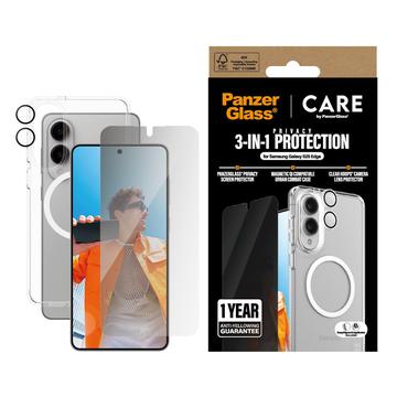 Samsung Galaxy S25 Edge PanzerGlass Care Flagship 3-i-1 Privacy Bundle - Klar