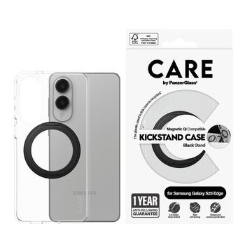 Samsung Galaxy S25 Edge PanzerGlass Care Kickstand Cover - MagSafe-kompatibel - Klar / Sort