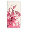 Samsung Galaxy S25 Edge Style Series Pung Taske - Pink Blomster