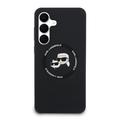 Samsung Galaxy S25 FE Karl Lagerfeld Double Heads Flydende Silikone MagSafe Cover