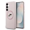 Samsung Galaxy S25 FE Karl Lagerfeld Double Heads Flydende Silikone MagSafe Cover - Pink