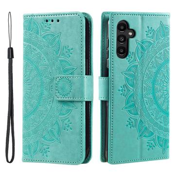 Samsung Galaxy S25 FE Mandala Series Etui med Pung - Grøn