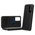 Samsung Galaxy S25 FE Smart Clear View Flip etui med kortplads - Sort