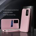 Samsung Galaxy S25 FE Smart Clear View Flip etui med kortplads - Pink