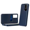 Samsung Galaxy S25 FE Smart Clear View Flip etui med kortplads - Safir
