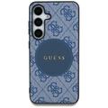 Samsung Galaxy S25 Guess 4G Round Patch Classic Logo Cover - MagSafe-kompatibel - Blå