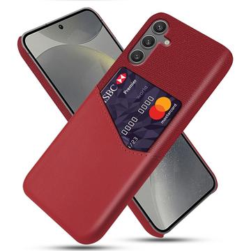 Samsung Galaxy S25 KSQ Cover med Kortholder - Rød