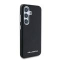 Samsung Galaxy S25 Karl Lagerfeld Saffiano Metal Logo Cover - Sort
