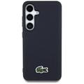 Samsung Galaxy S25 Lacoste Iconic Petit Pique Woven Logo Cover - MagSafe-kompatibel - marineblå