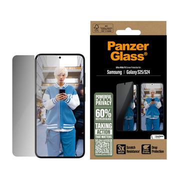Samsung Galaxy S25 PanzerGlass Ultra-Wide Fit Privacy EasyAligner Hærdet Glas