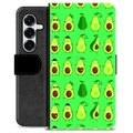 Samsung Galaxy S25+ Premium Flip Cover med Pung - Avocadomønster