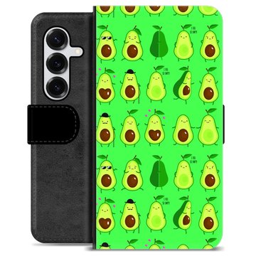 Samsung Galaxy S25+ Premium Flip Cover med Pung - Avocadomønster