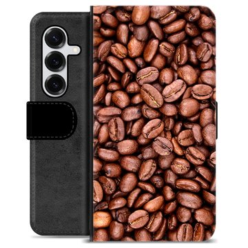 Samsung Galaxy S25+ Premium Flip Cover med Pung - Kaffebønner