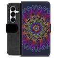 Samsung Galaxy S25+ Premium Flip Cover med Pung - Farverig Mandala
