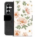 Samsung Galaxy S25+ Premium Flip Cover med Pung - Floral