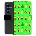 Samsung Galaxy S25 Premium Flip Cover med Pung - Avocadomønster