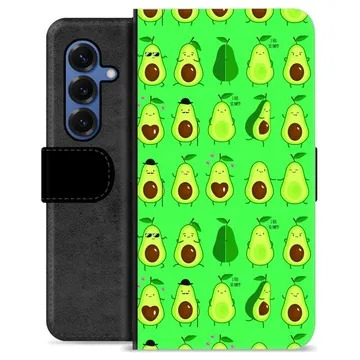 Samsung Galaxy S25 Premium Flip Cover med Pung - Avocadomønster