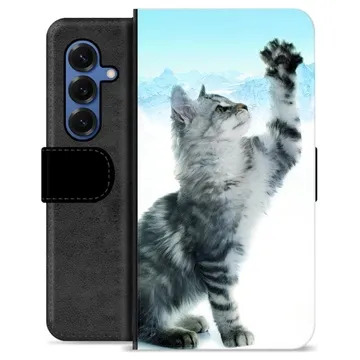 Samsung Galaxy S25 Premium Flip Cover med Pung - Kat