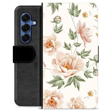 Samsung Galaxy S25 Premium Flip Cover med Pung - Floral