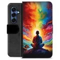 Samsung Galaxy S25 Premium Flip Cover med Pung - Meditation